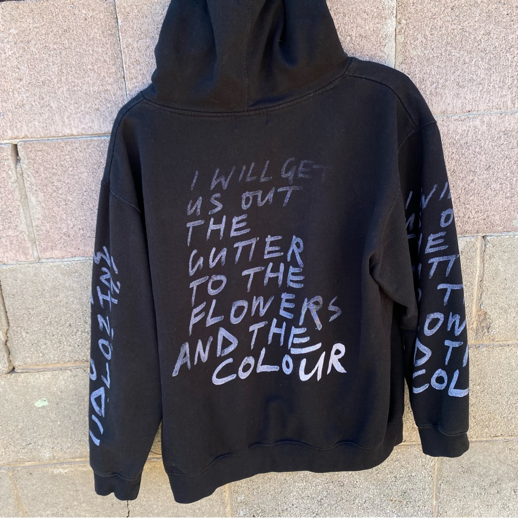 Msftsrep Jaden Smith Hoodie Sweatshirt Large Flowers And The Colour Black